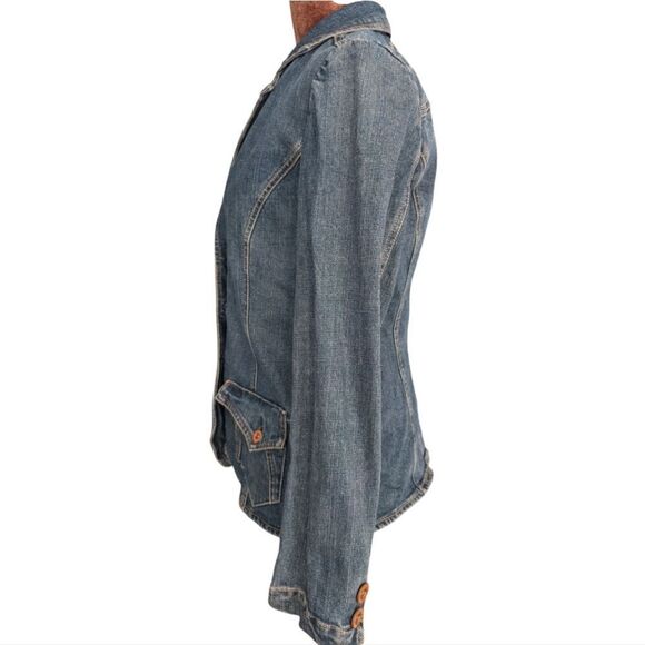Levi's Strauss signature medium wash denim jean blazer jacket sz s 4/6 authentic - Picture 6 of 12
